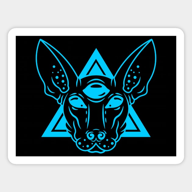 Cosmic Familiar Xolo (blue) Magnet by Spazzy Newton